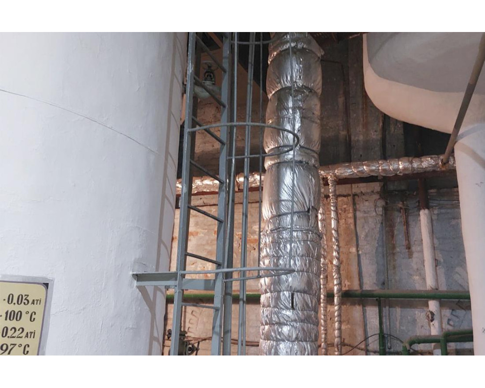 Insulation of pipelines in the food industry