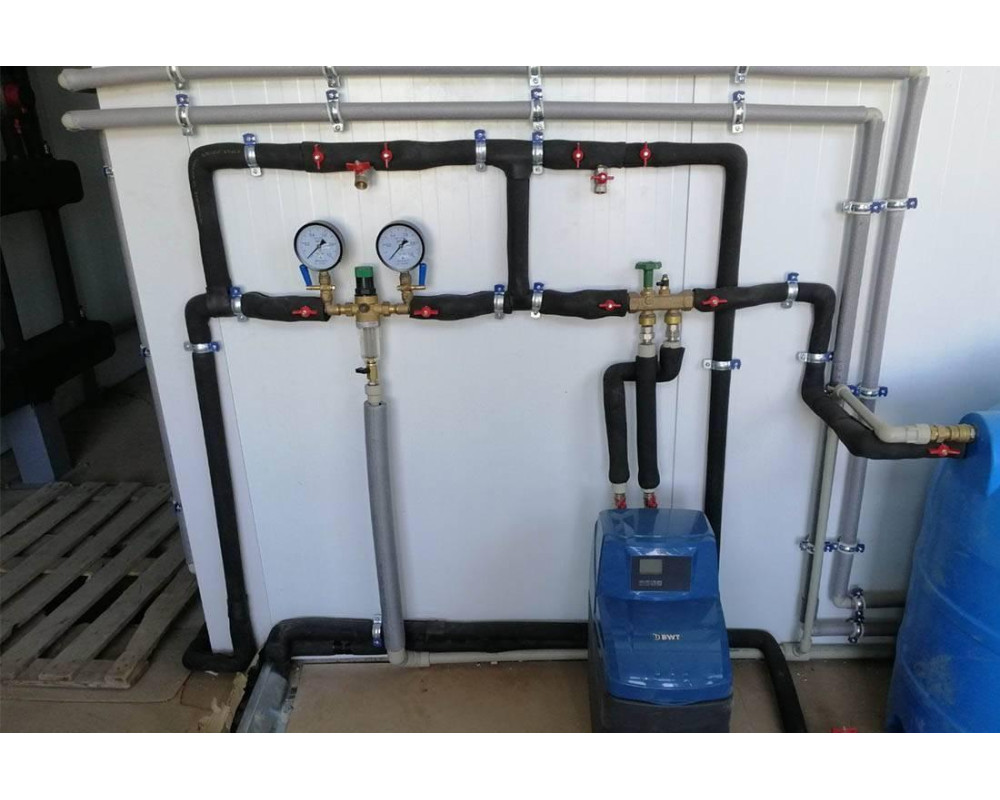 Каучуковая изоляция для системы водоподготовки и отопления на очистных сооружениях предприятия ООО «Сандора»