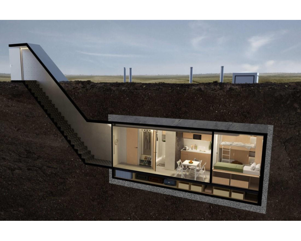 Шиповидная мембрана для устройства бомбоубежищ