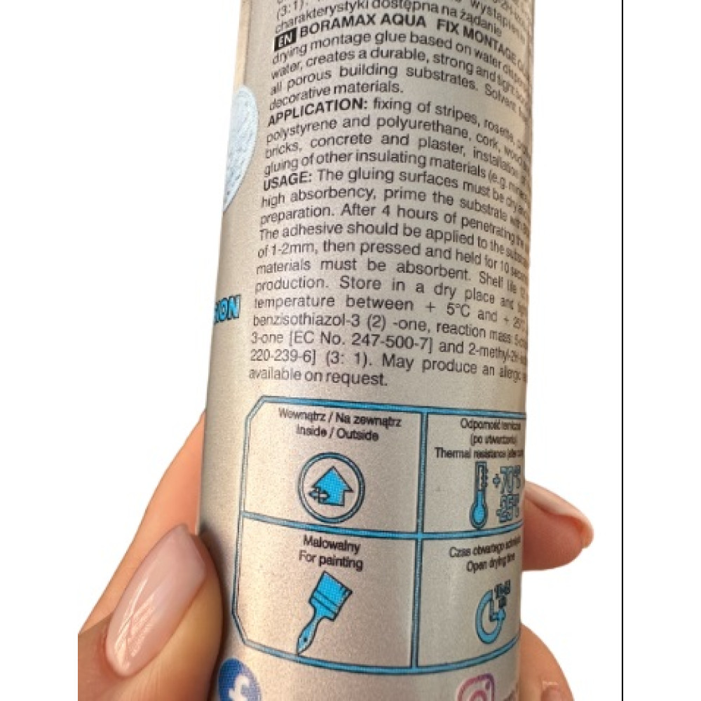 Клей монтажный акриловый Boramax Aqua-Fix, 280 мл Клей монтажный акриловый Boramax Aqua-Fix, 280 мл