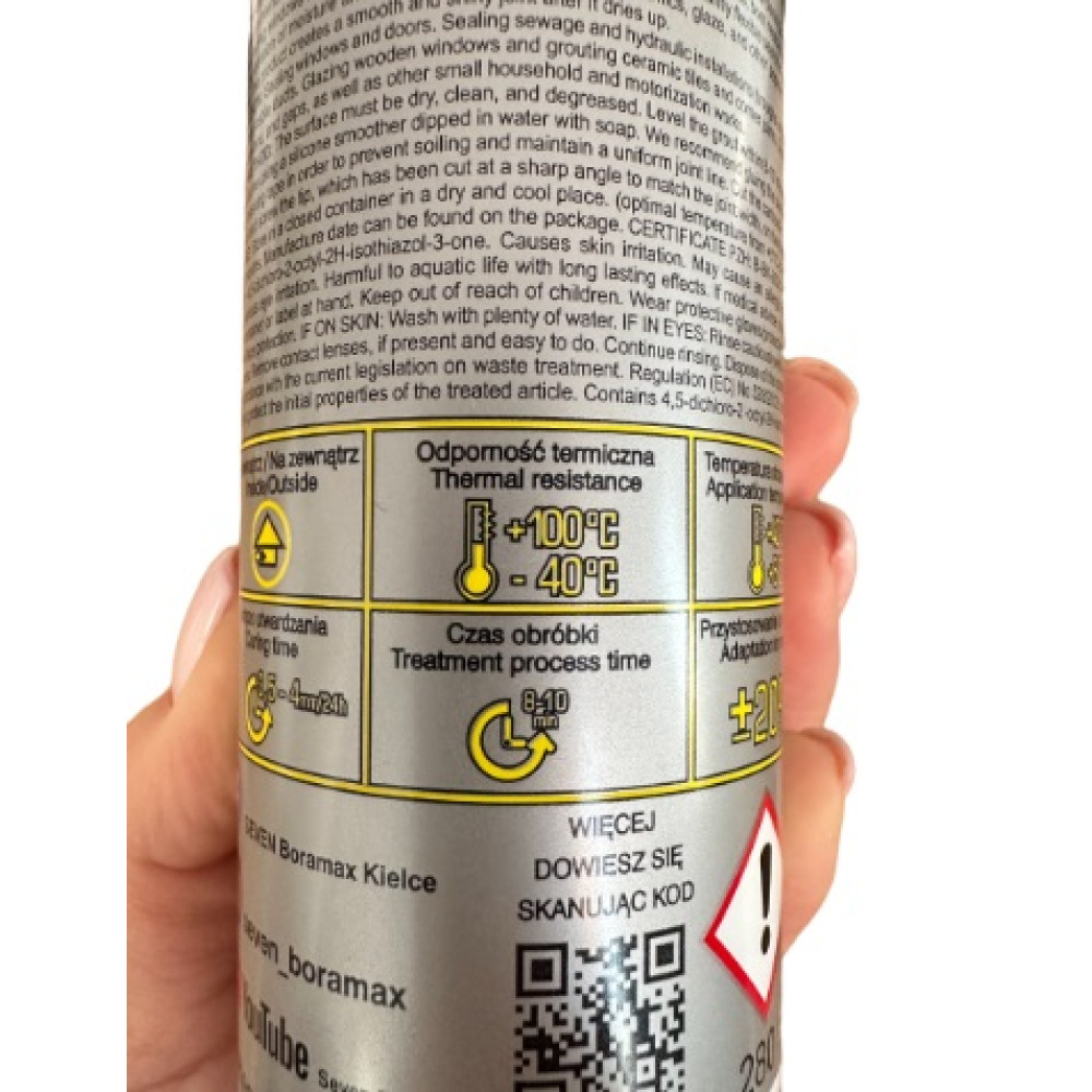 Герметик силиконовый универсальный белый Boramax, 280 мл Герметик силиконовый универсальный белый Boramax, 280 мл