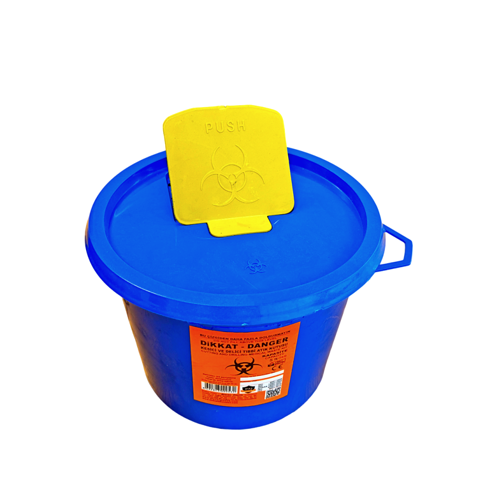 Контейнер для утилизации медицинских отходов 5л (синий) Контейнер для утилизации медицинских отходов 5л (синий)