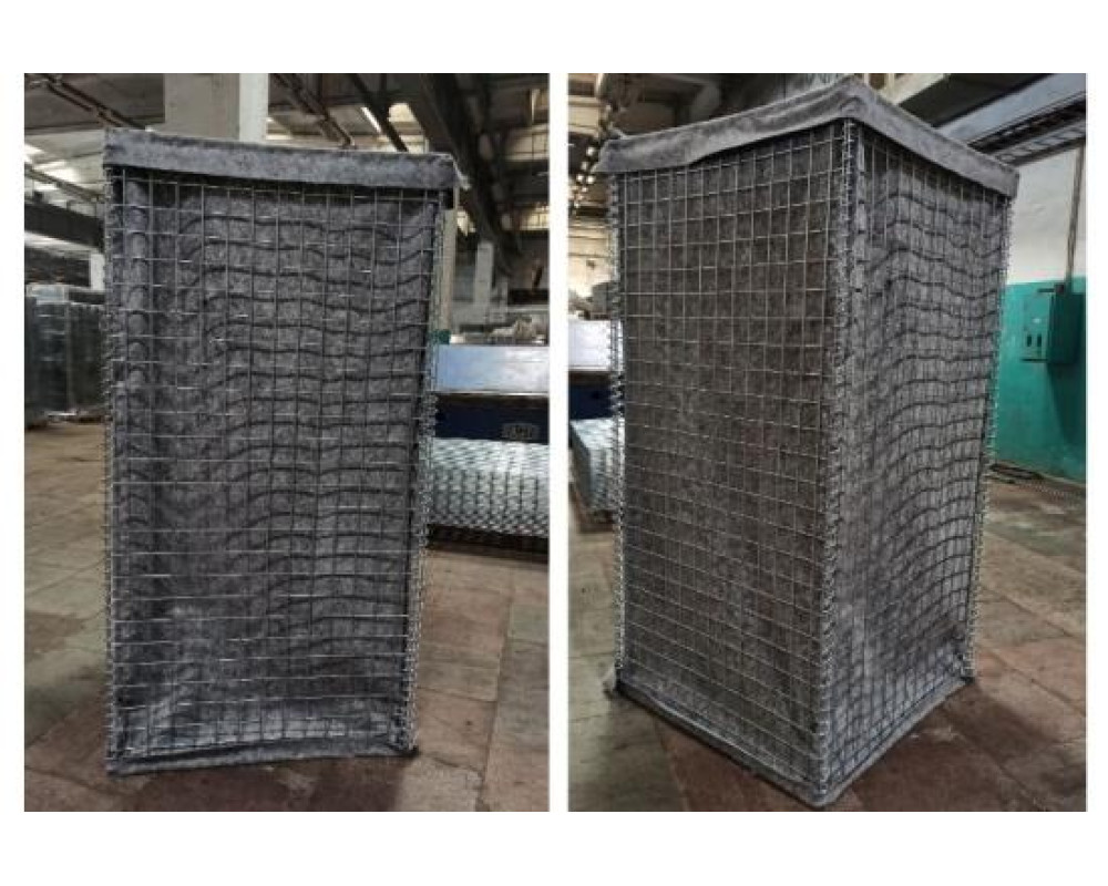 Использование термофиксированного геотекстиля плотностью 300гр/м2 для изготовления габионов
