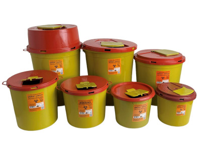 Контейнеры для утилизации медицинских иголок: какие бывают, размеры и как применять?