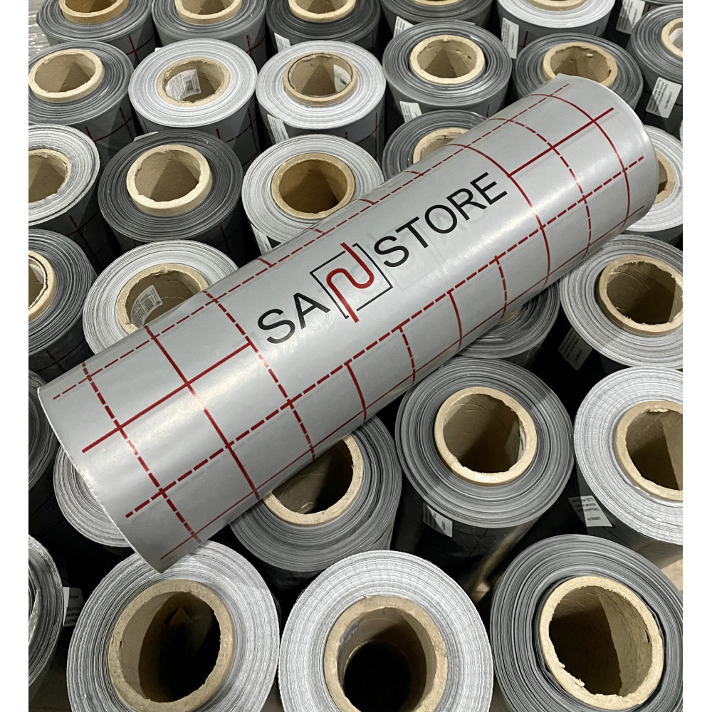 Пленка ПЭ рукав 1020*70 (с разметкой) под теплый пол, рулон 100 м Пленка ПЭ рукав 1020*70 (с разметкой) под теплый пол, рулон 100 м