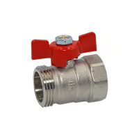 Кран коллектора прямой Ø1" ВЗ (red/красный) BIANCHI F.LLI S.P.A.