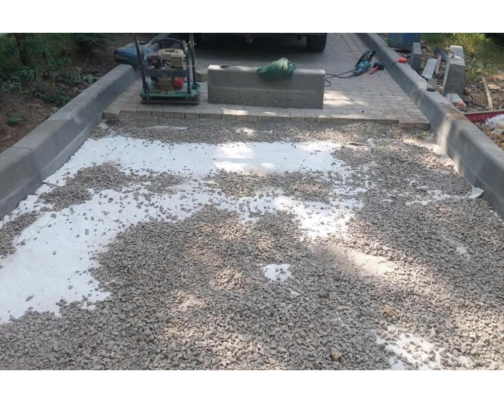 Геотекстиль для обустройства тротуарной дороги