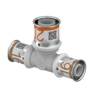 Пресс-фитинги Uponor S-Press PLUS Тройник редукционный PPSU 16-20-16 Пресс-фитинги Uponor S-Press PLUS Тройник редукционный PPSU 16-20-16