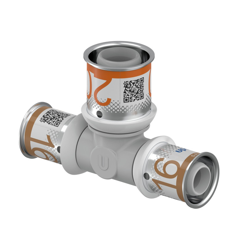 Пресс-фитинги Uponor S-Press PLUS Тройник редукционный PPSU 16-20-16