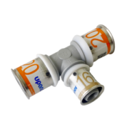 Пресс-фитинги Uponor S-Press PLUS Тройник редукционный PPSU 20-16-20 Пресс-фитинги Uponor S-Press PLUS Тройник редукционный PPSU 20-16-20