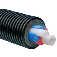 Uponor Ecoflex Thermo pipe in a bay 6 bar Twin 2x32x2.9/175