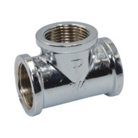 Трійник (хром) Ø1/2″ ВВВ FP Pattaroni