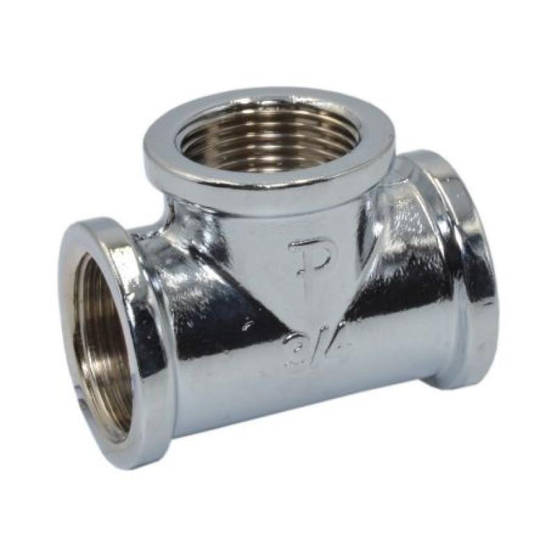 Трійник (хром) Ø1/2″ ВВВ FP Pattaroni