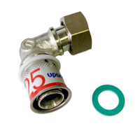 Колено с нак. гайкой Uponor S-Press PLUS 25-3/4"SN Колено с нак. гайкой Uponor S-Press PLUS 25-3/4"SN
