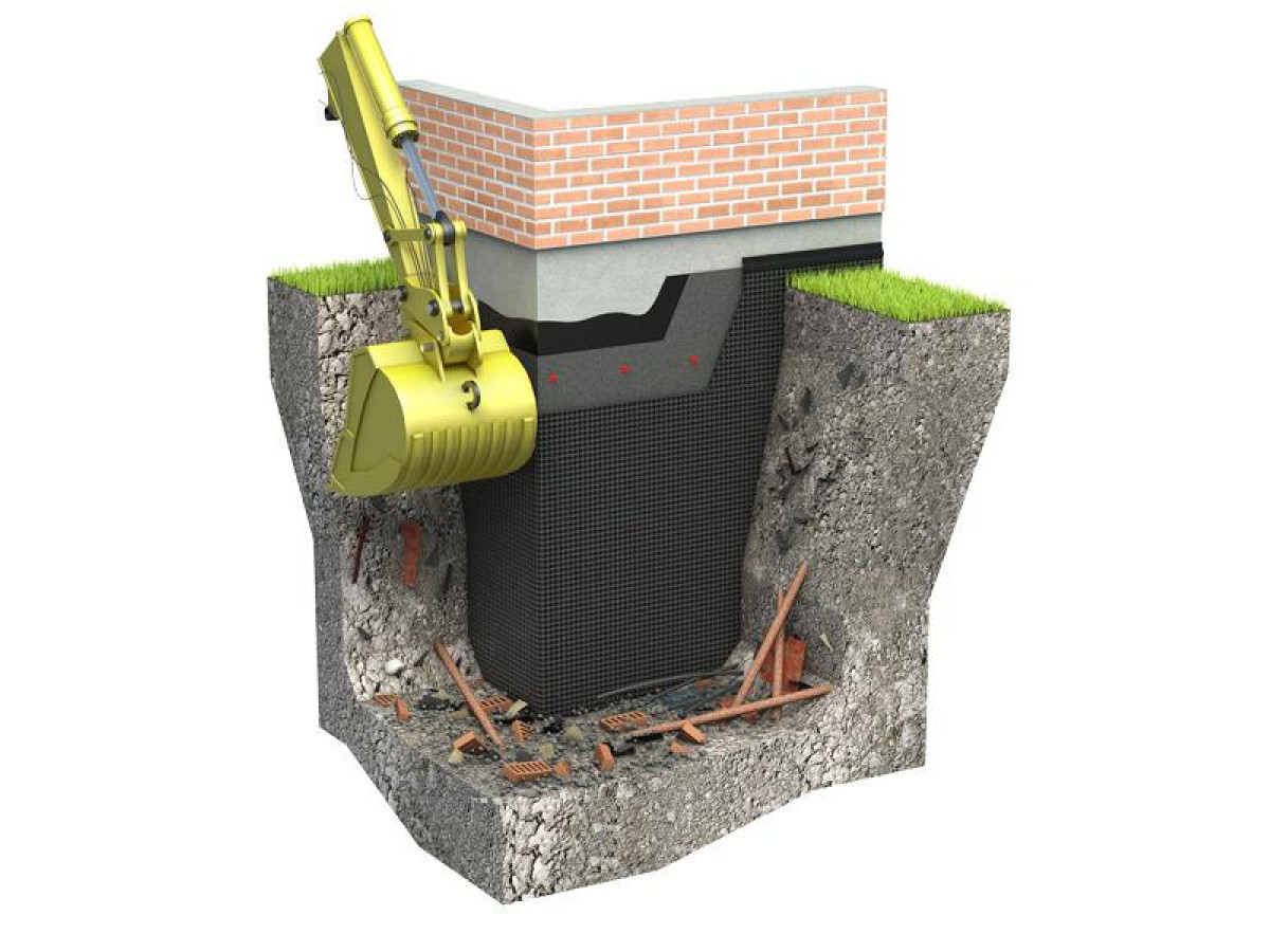 Профільована мембрана для фундаменту